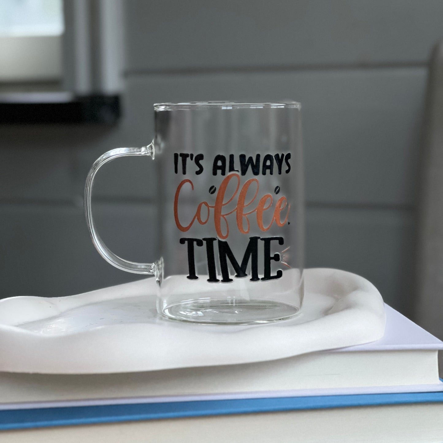 Glas med handtag - Always coffee time