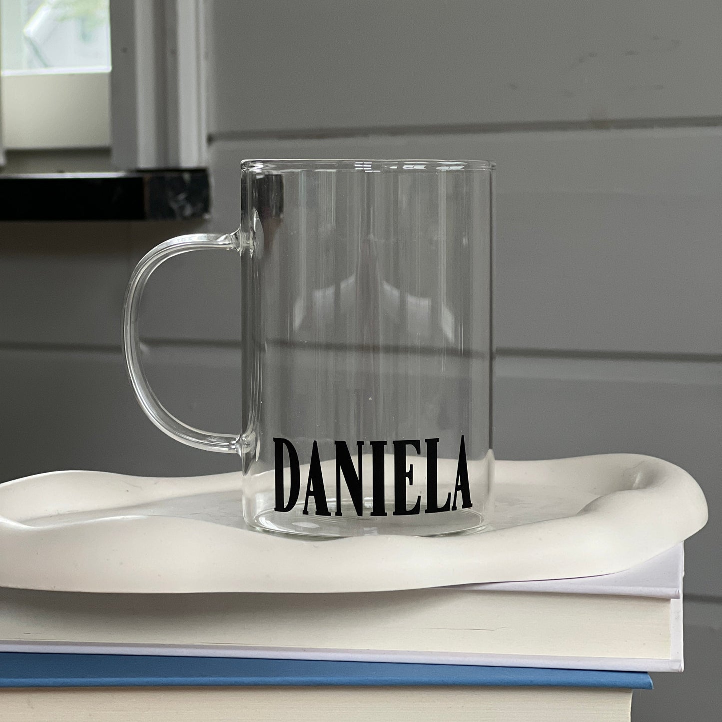 Glas med handtag - Ditt namn