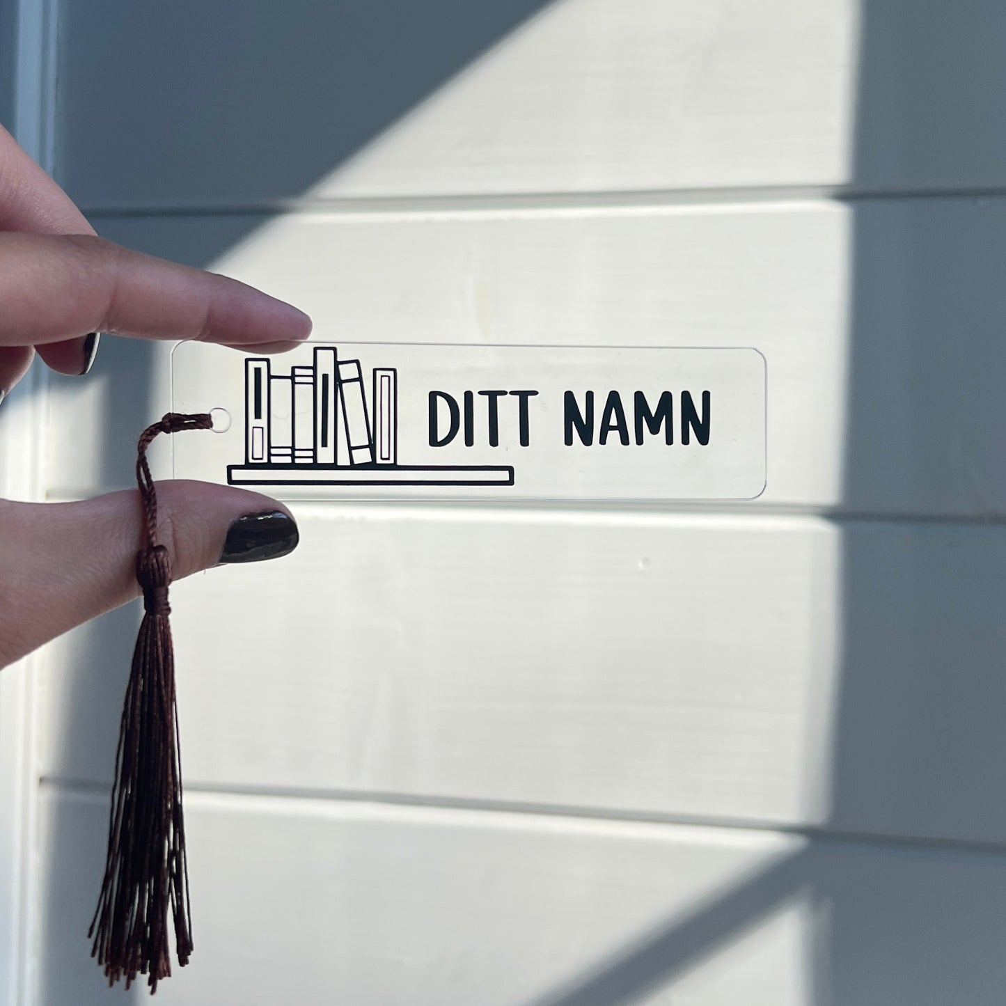 Bokmärke - Bokhylla med ditt namn