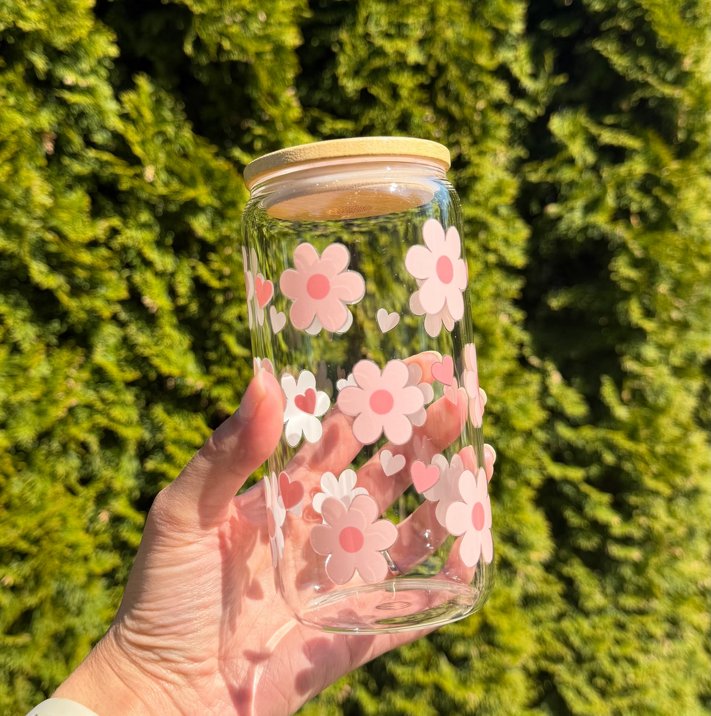 Glas - Rosa blomdröm