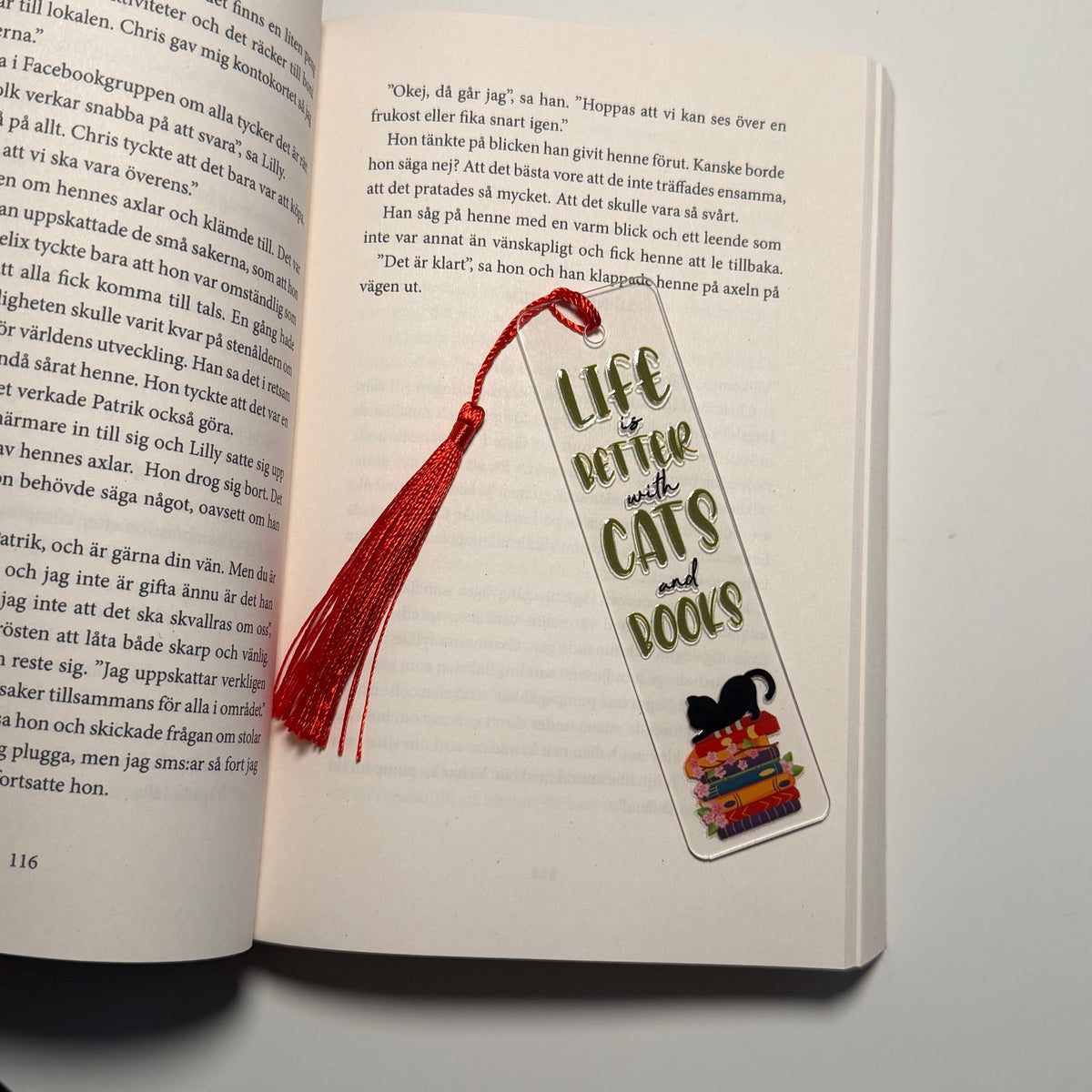 Bokmärke - Better with cats and books