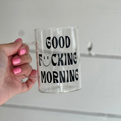 Glas med handtag - Good f*ucking morning