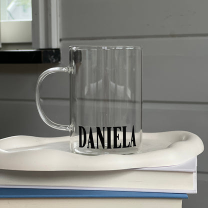 Glas med handtag - Ditt namn
