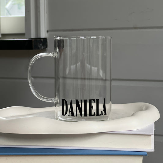 Glas med handtag - Ditt namn