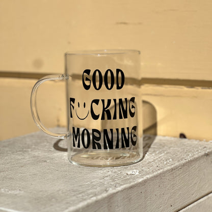 Glas med handtag - Good f*ucking morning