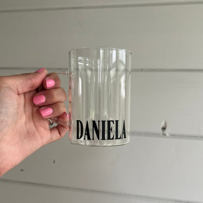Glas med handtag - Ditt namn