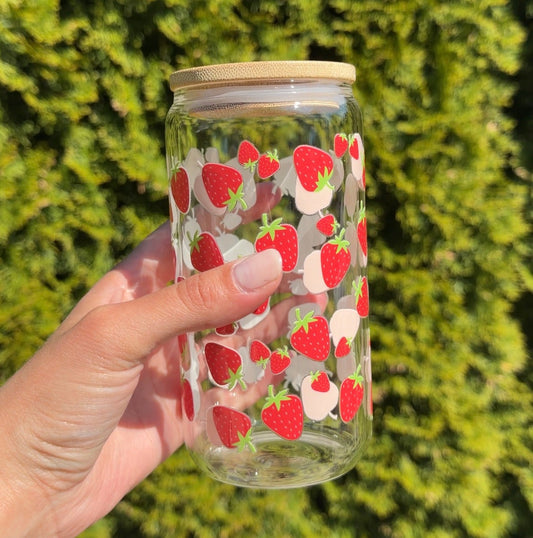 Glas - Mini jordgubbar