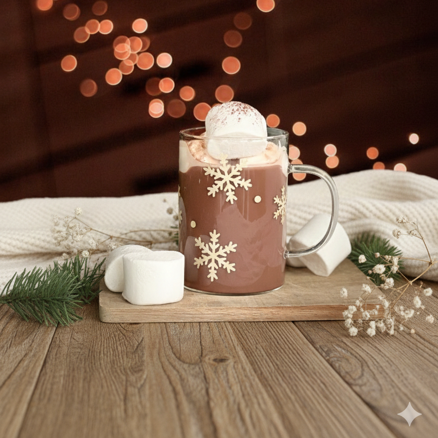 Glas med handtag - Gyllene glöd