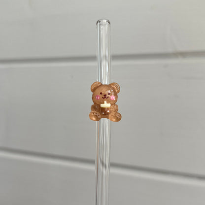 Glassugrör med figur