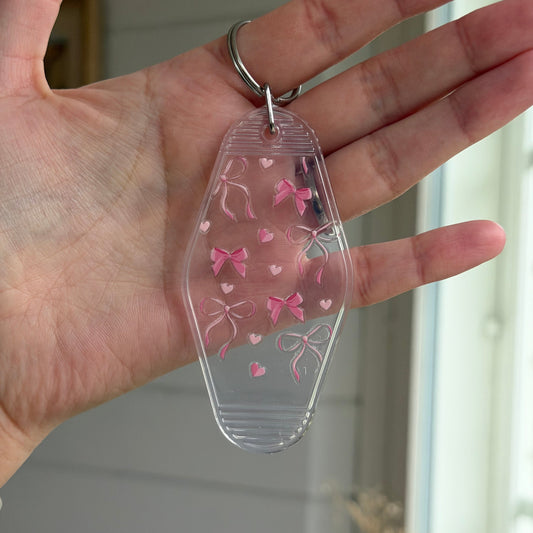 Nyckelring - Bows and hearts