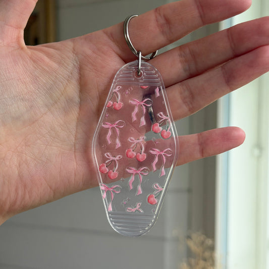 Nyckelring - Cherries n bows