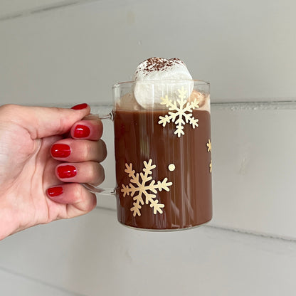 Glas med handtag - Gyllene glöd